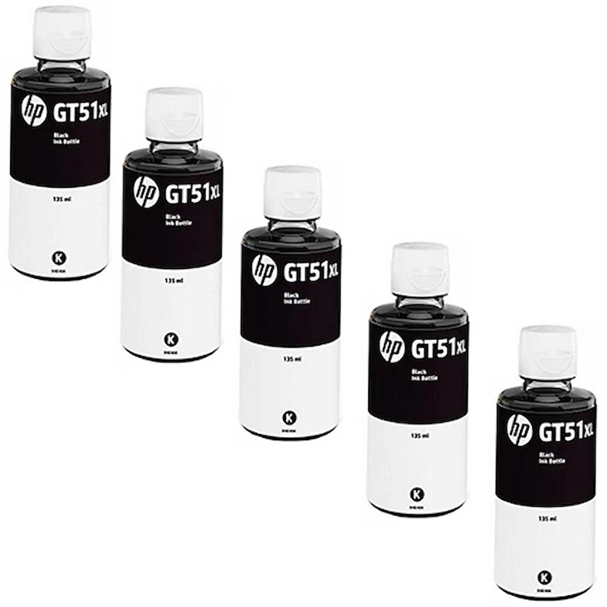 Hp GT51XL Siyah Orjinal Mürekkep Kartuş 5'li Avantaj Paket GT-5810