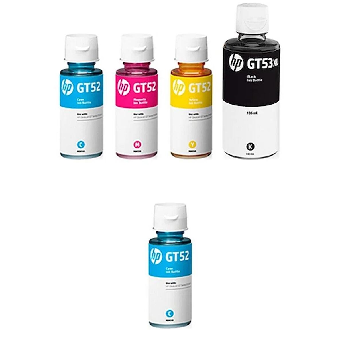 Hp GT53XL Orjinal Mürekkep Kartuş Takımı +1 Mavi Hediyeli 316