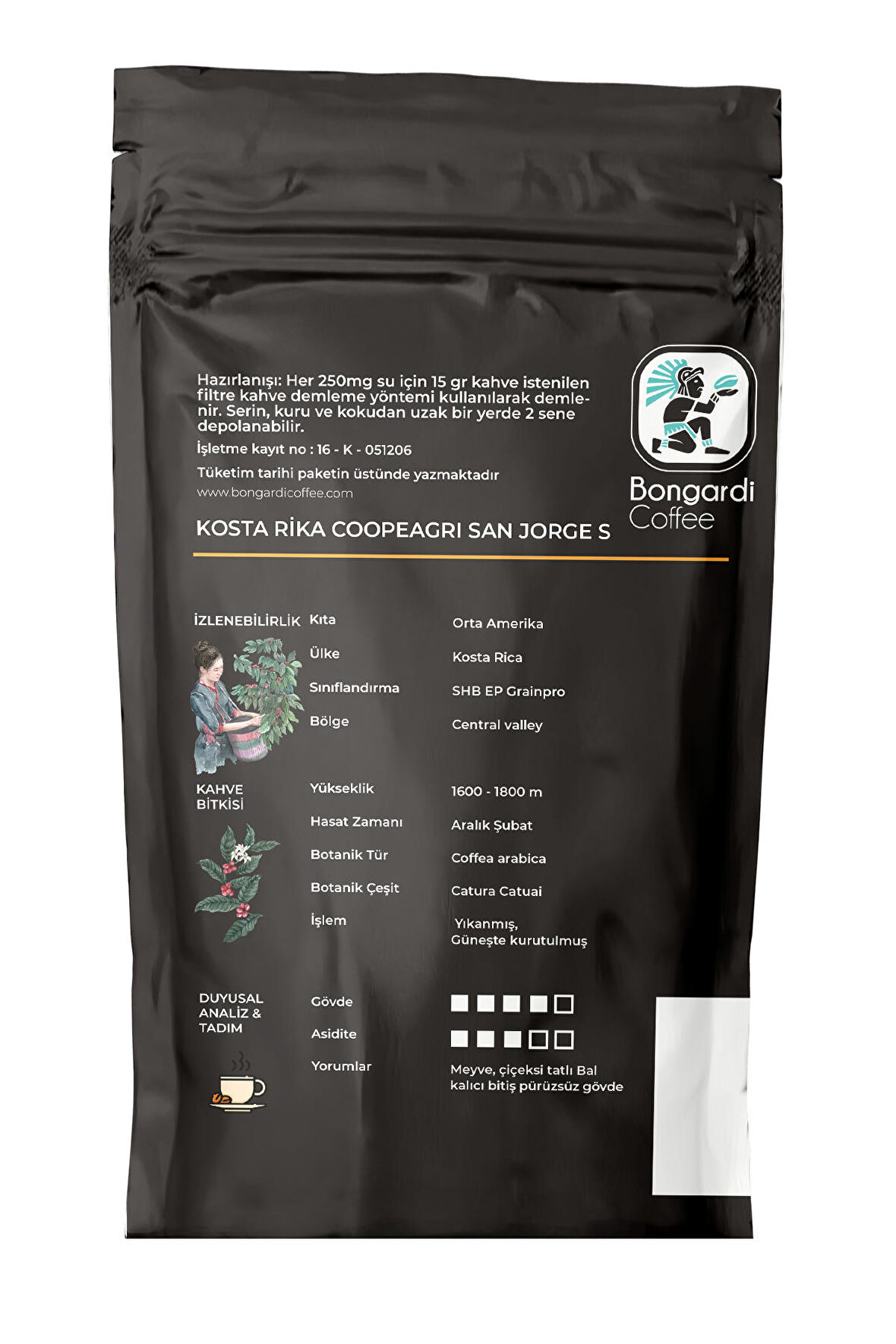 Colombia Kosta Rika Intense Blend Öğütülmüş Filtre Kahve Seti 3 x 200 g