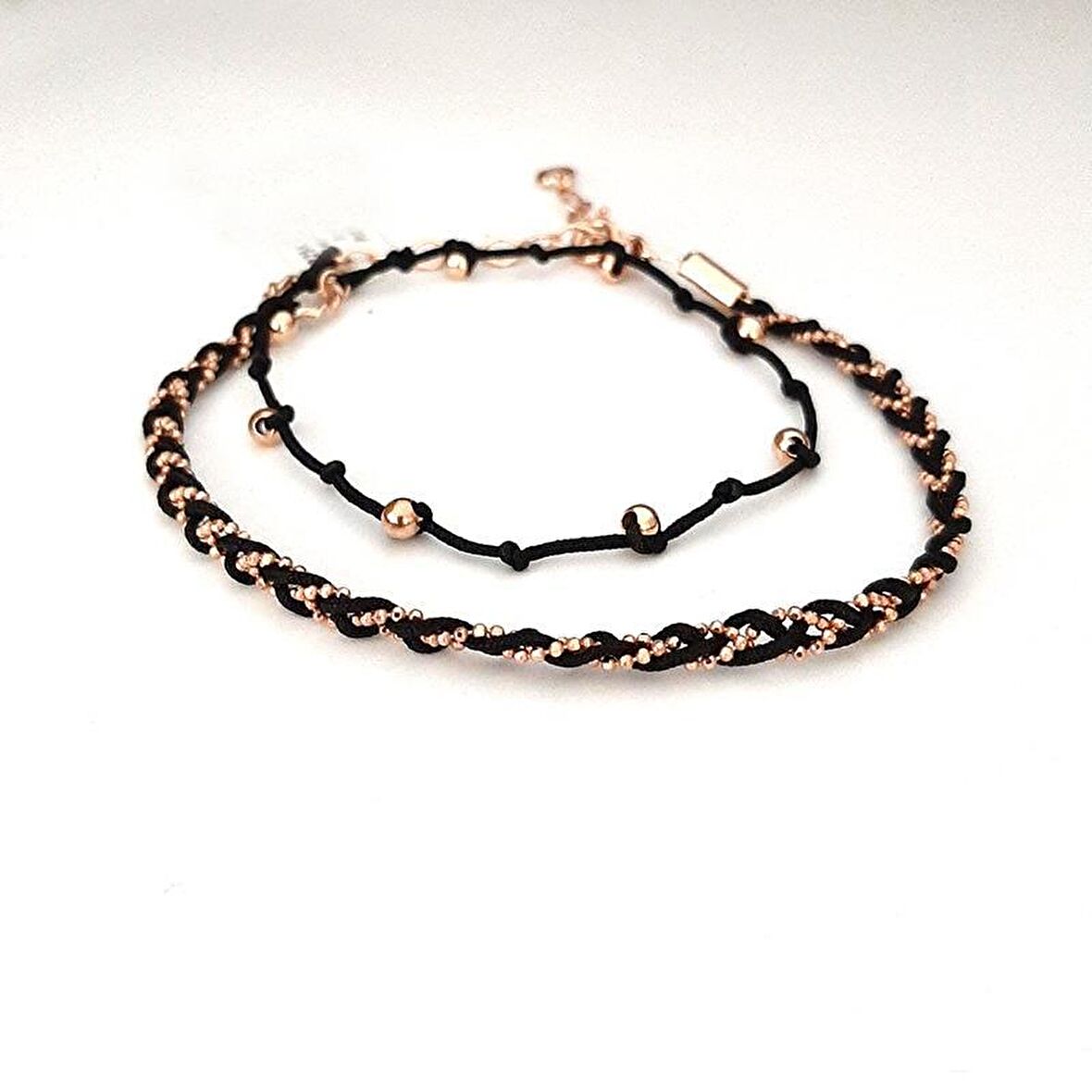 Gümüş İkili Örgü Bileklik