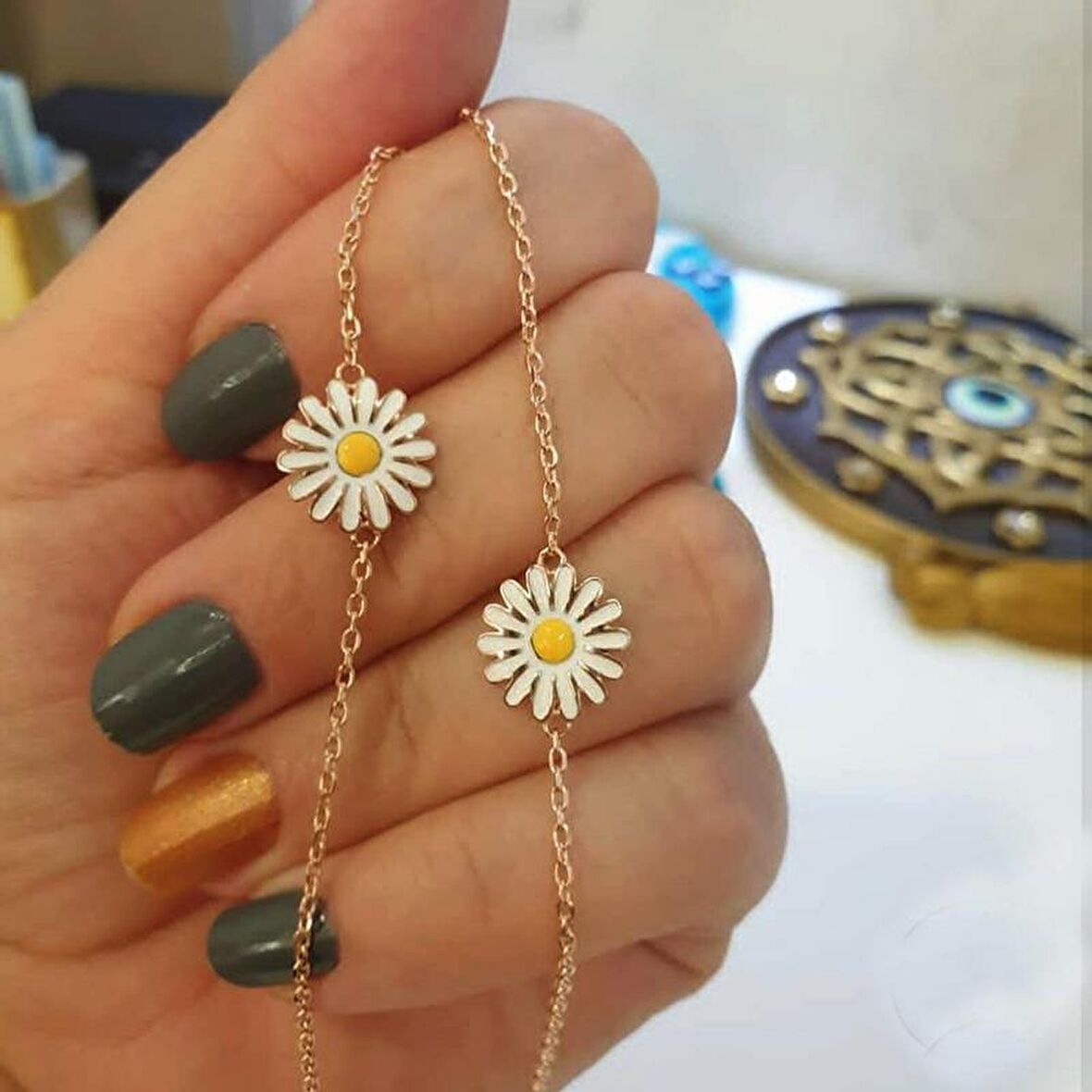Gümüş Papatya Bileklik