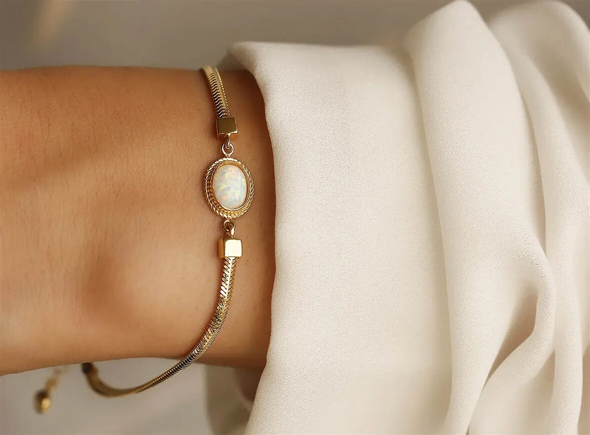İtalyan Opal Altın Bileklik
