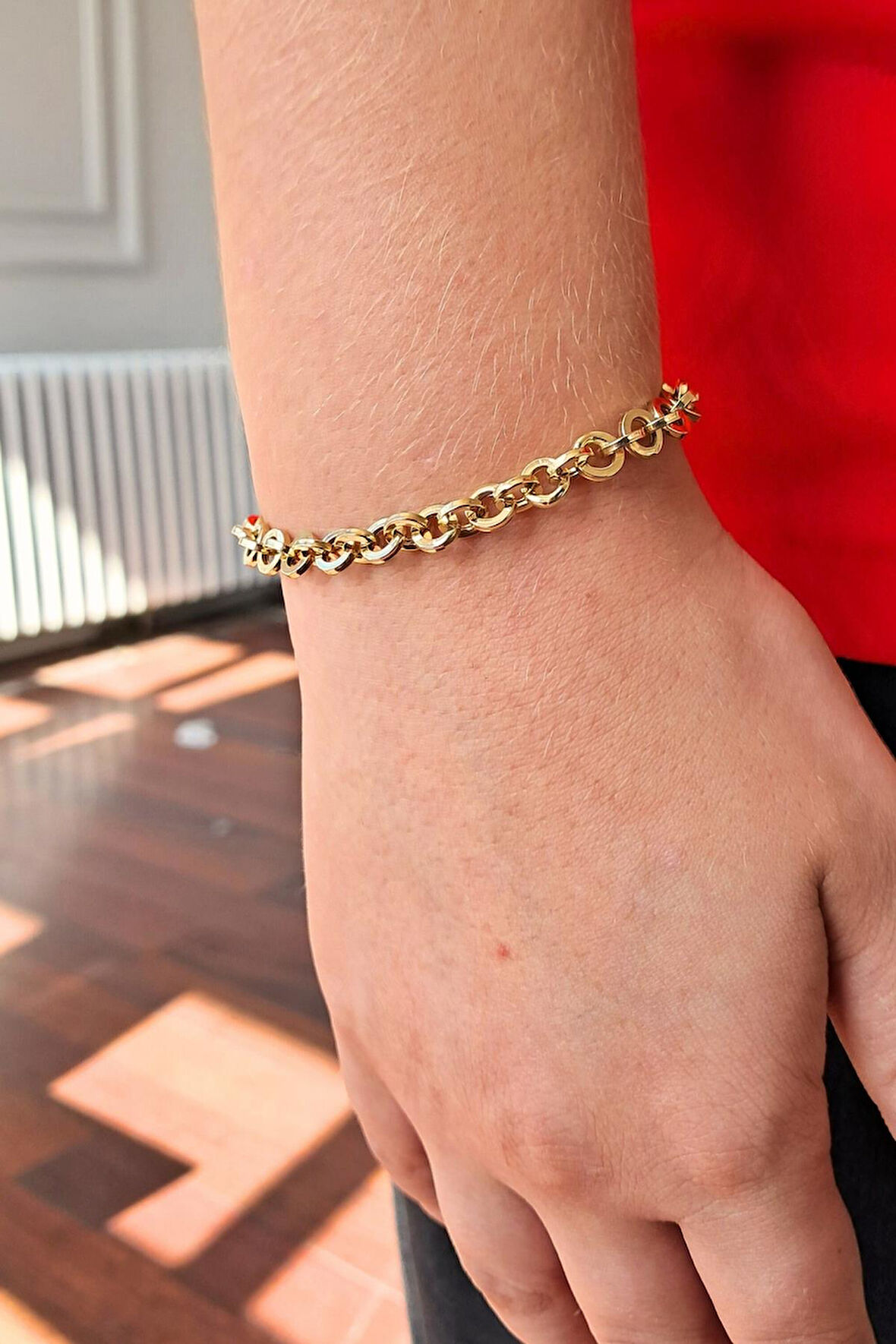 Halka Erkek Çocuk Altın Bileklik