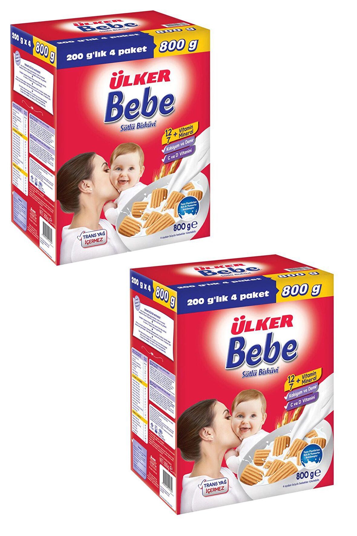 Bebe Bisküvisi 2 Adet X 800 Gr