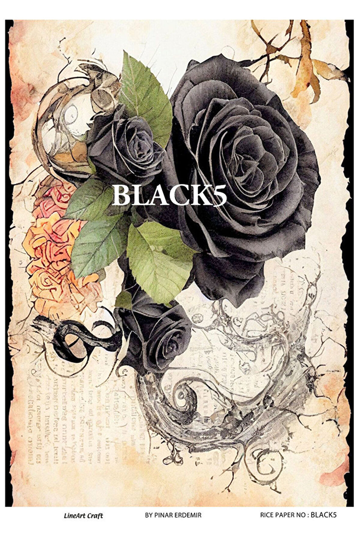Lineart Pirinç Dekopaj BLACK5