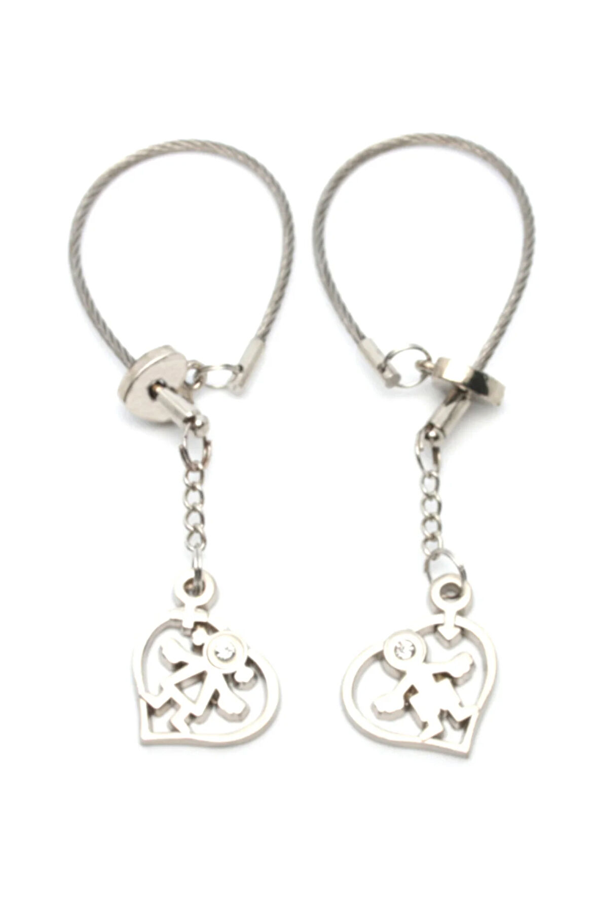 Çifte Kalpler Çocuklar Anahtarlık