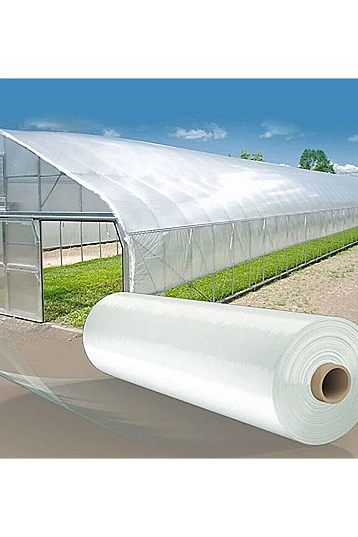 6x15 mt Kalın 24 Ay Sera Örtüsü Sera Naylonu 350 Micron UV+EVA+LD+AB+IR+AO Katkılı