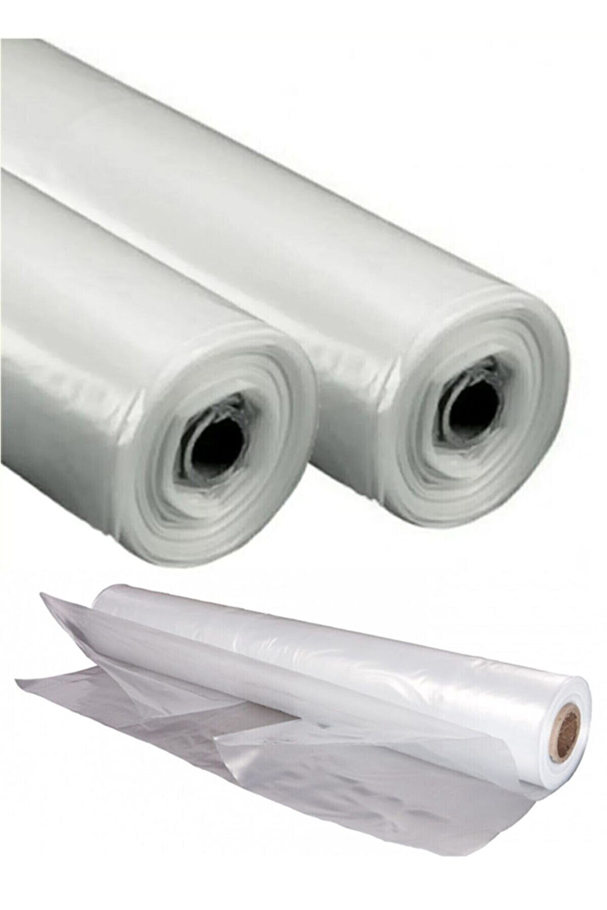 3x100 mt Düz Naylon Örtü Branda Şefaf Uv Katkılı 200 Micron Su Geçirmez