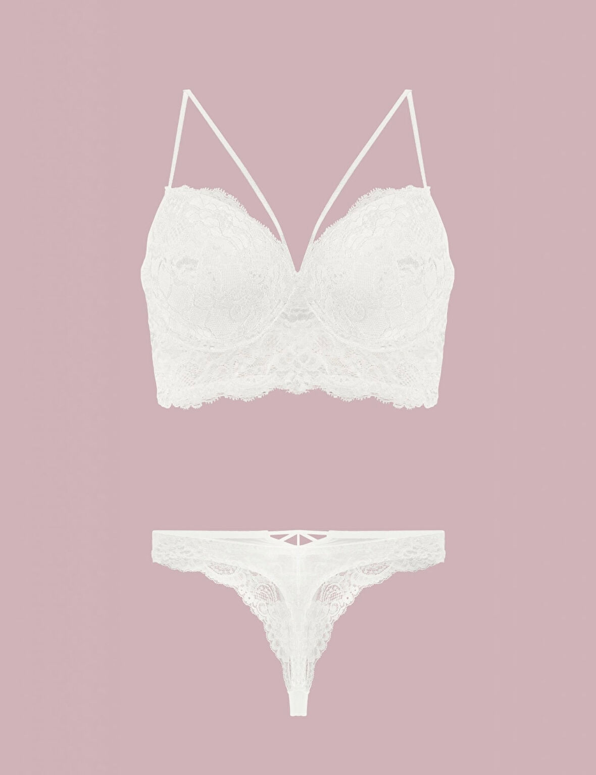 4330 Desteksiz Dantelli Sütyen Takım