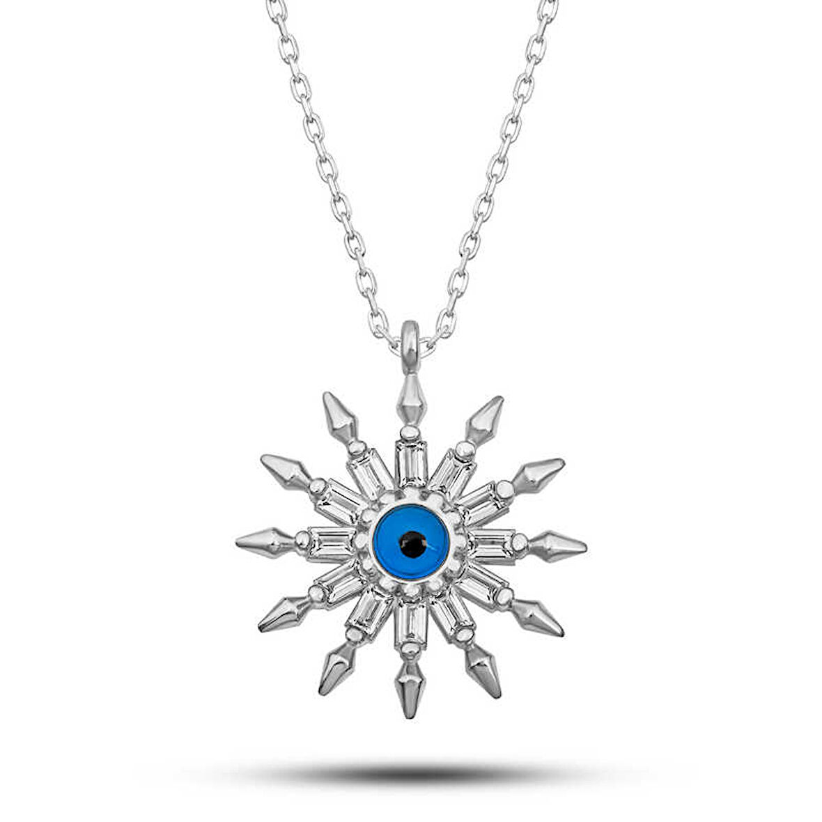 BlackCraft Gümüş Koruyucu Göz Güneş Kadın Kolye (BC-52C2FC)