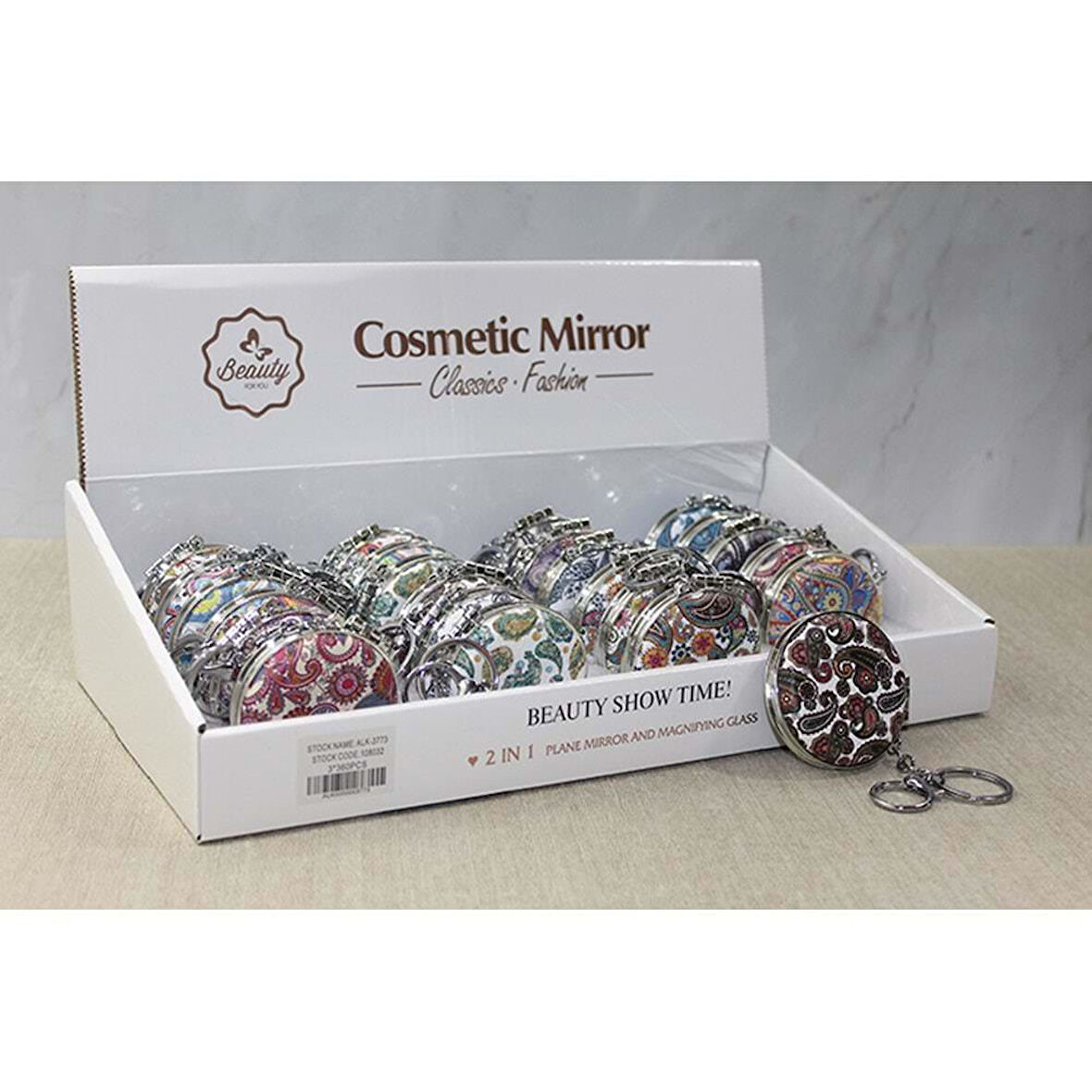 BlackCraft Taşlı El Aynası Anahtarlık (BC-3C52A0)