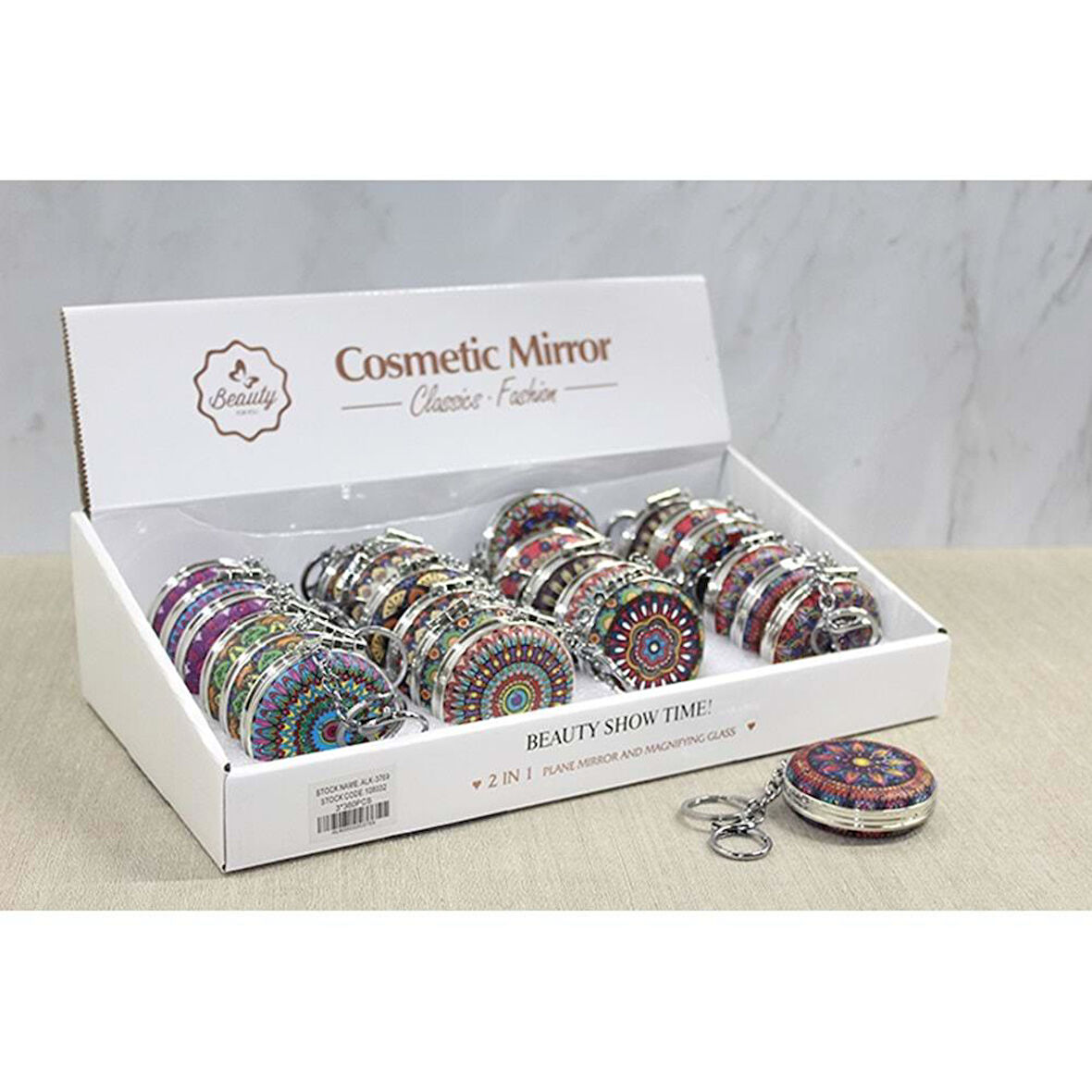 BlackCraft Taşlı El Aynası Anahtarlık (BC-3C52A0)