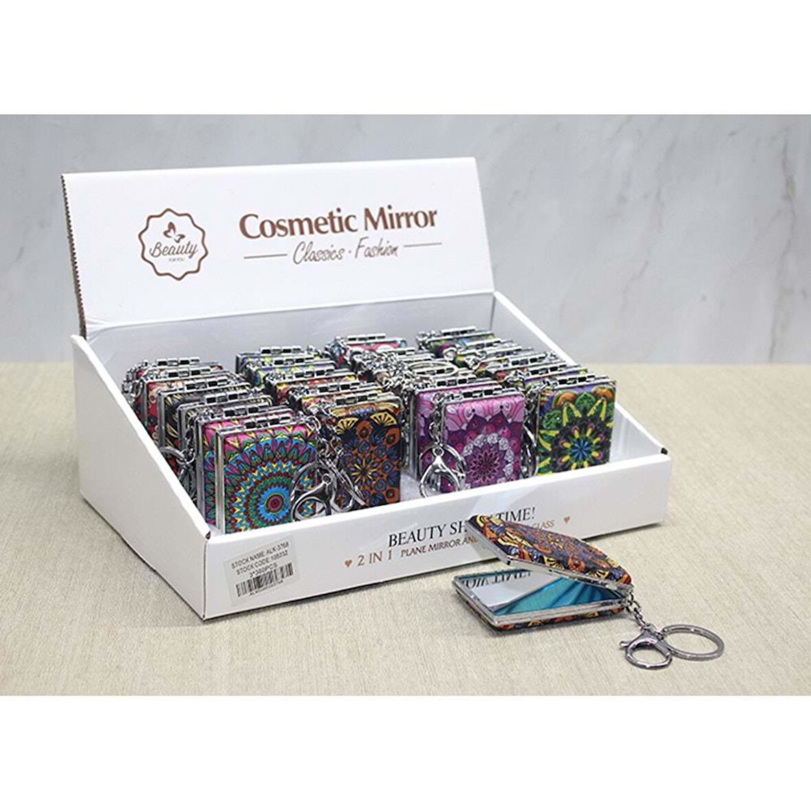 BlackCraft Taşlı El Aynası Anahtarlık (BC-3C52A0)