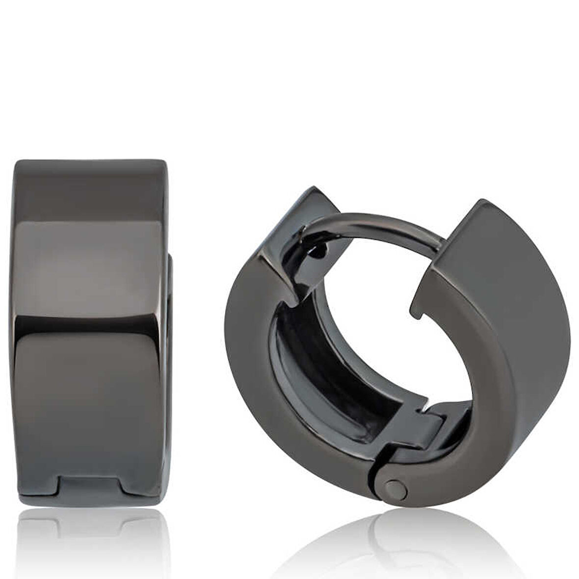 BlackCraft Gümüş Halka Erkek Küpe (BC-79E296)