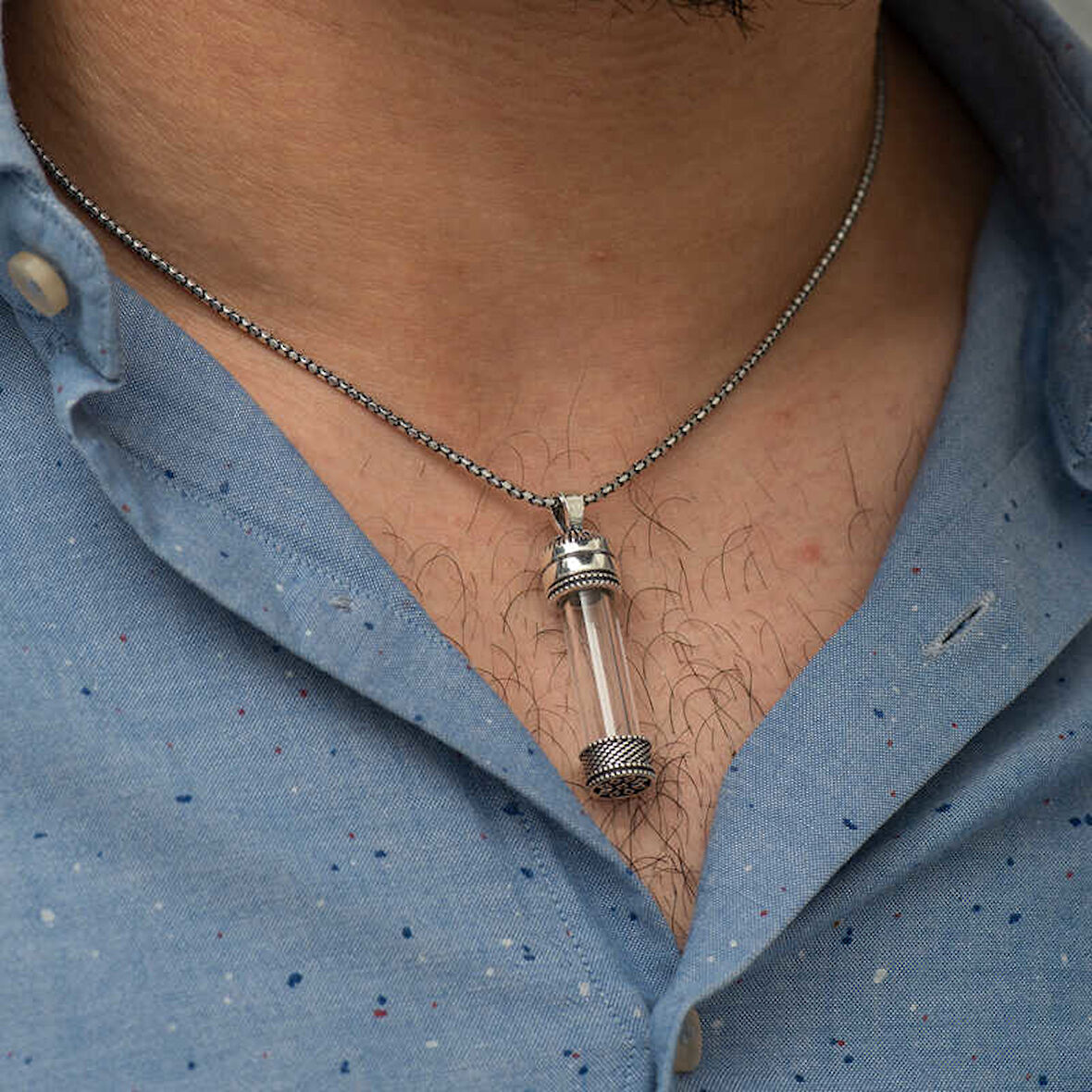 BlackCraft Gümüş İçi Açılabilen Muska Kabı Cevşen Kolye (BC-B6C00D)