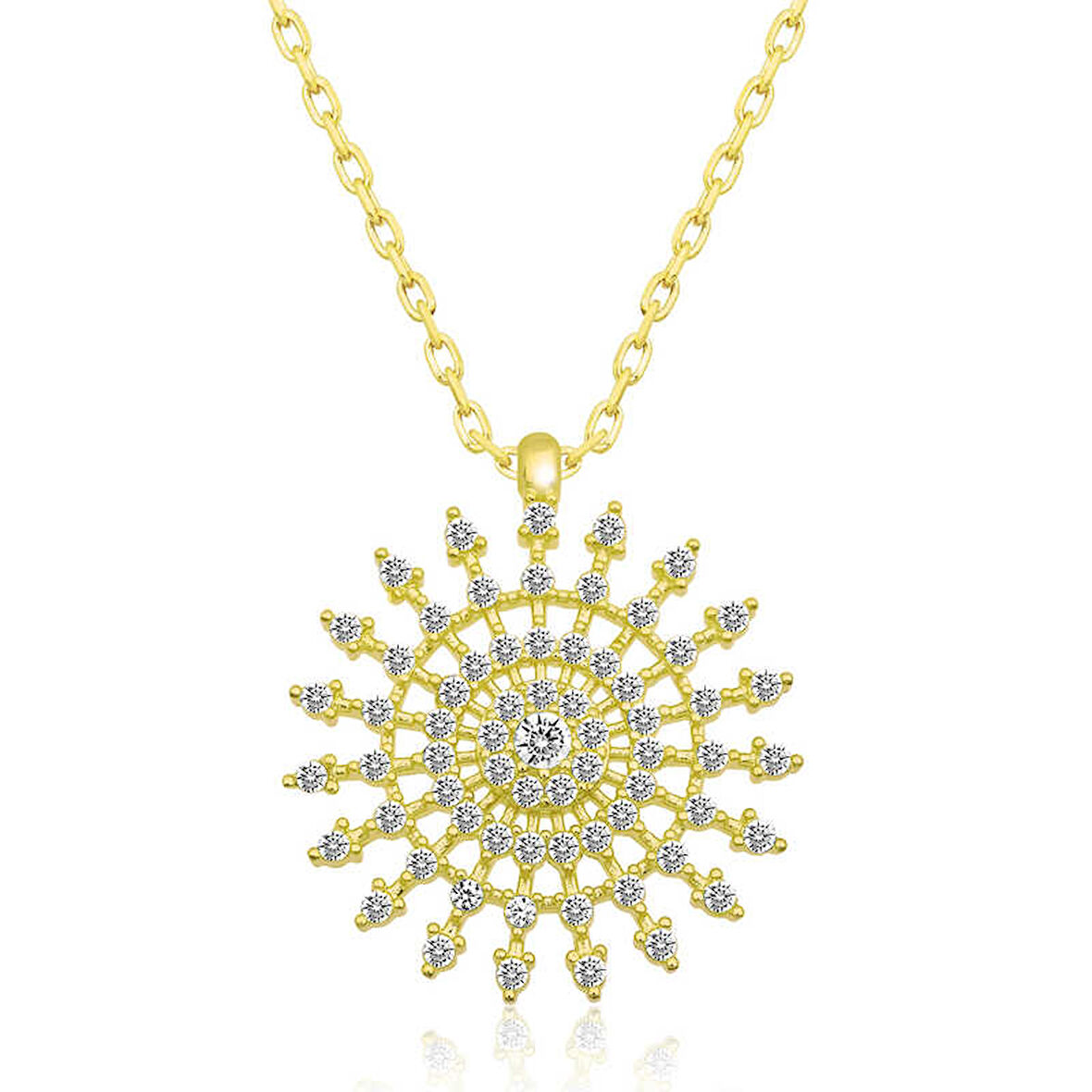 BlackCraft 925 Ayar Gümüş Güneş Kadın Gümüş Kolye (BC-E518A7)