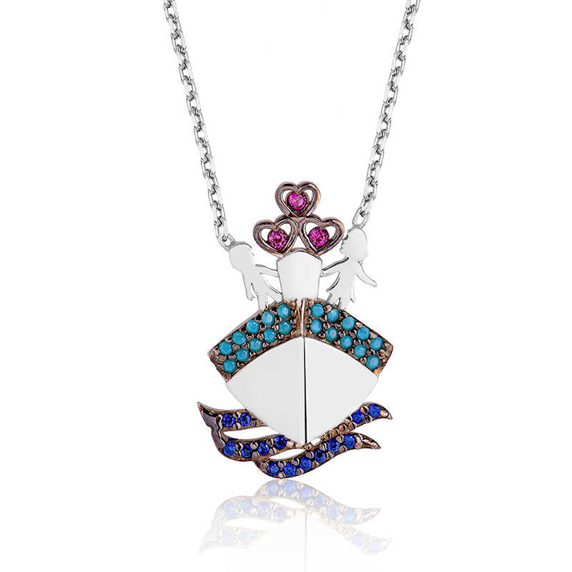 BlackCraft 925 Ayar Gümüş Titanik Kadın Gümüş Kolye (BC-D305B0)