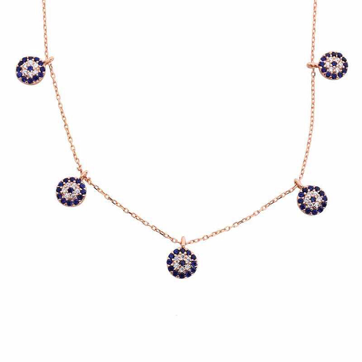 BlackCraft 925 Ayar Gümüş Nazarlı Şans Kadın Gümüş Kolye (BC-15BF0A)