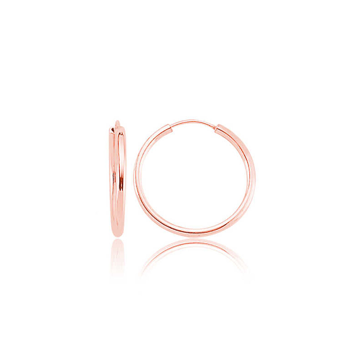 BlackCraft ​Gümüş Rose Kaplama Halka Küpe (BC-166063)