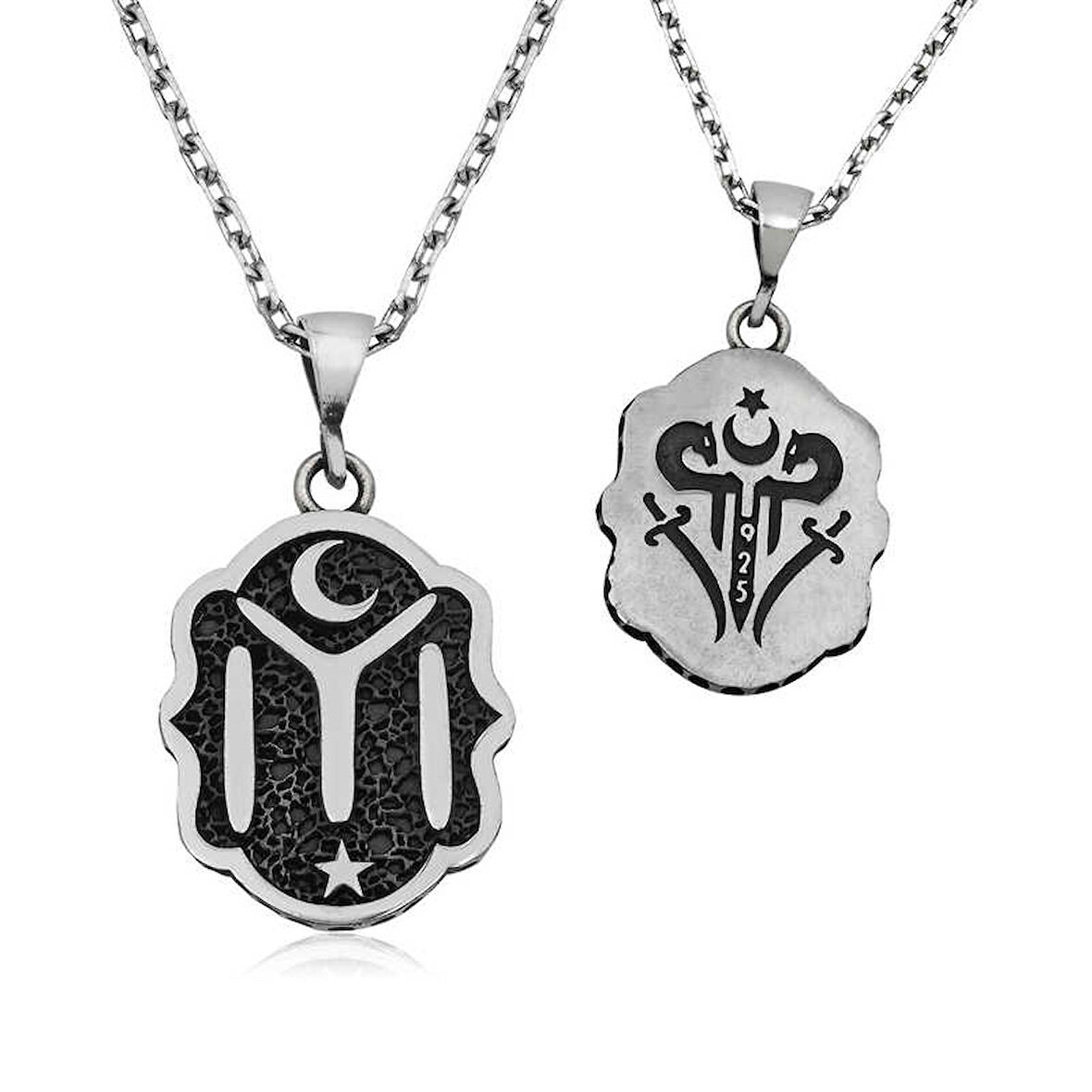 BlackCraft ​Gümüş Kayı Boyu Armalı Kolye (BC-2B7FF9)