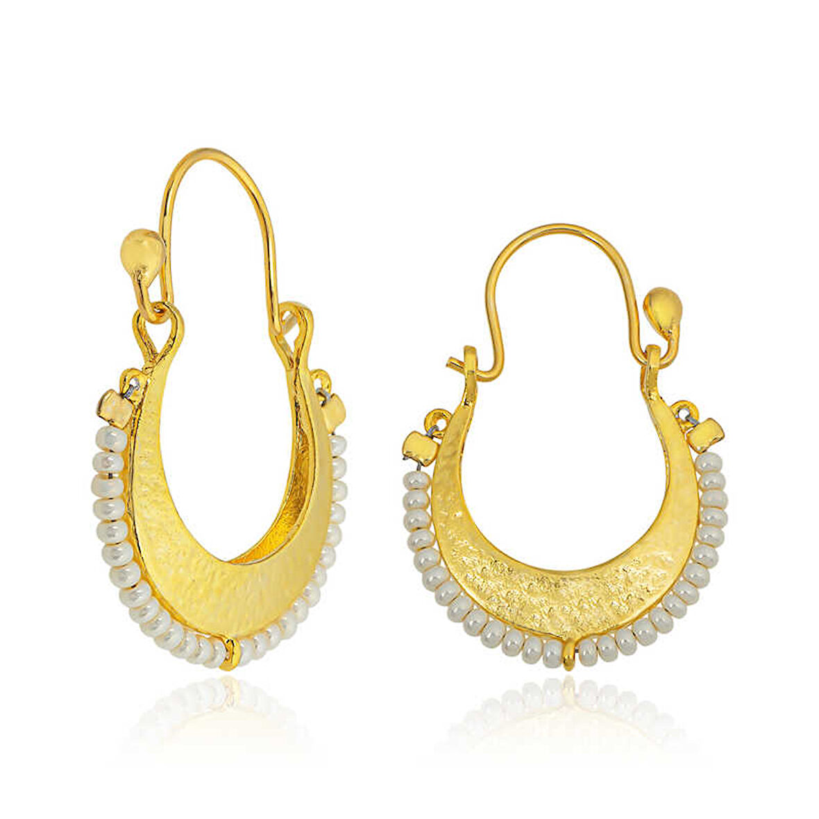 BlackCraft ​925 Ayar Gümüş Beyaz Taşlı Bohem Küpe (BC-505A56)