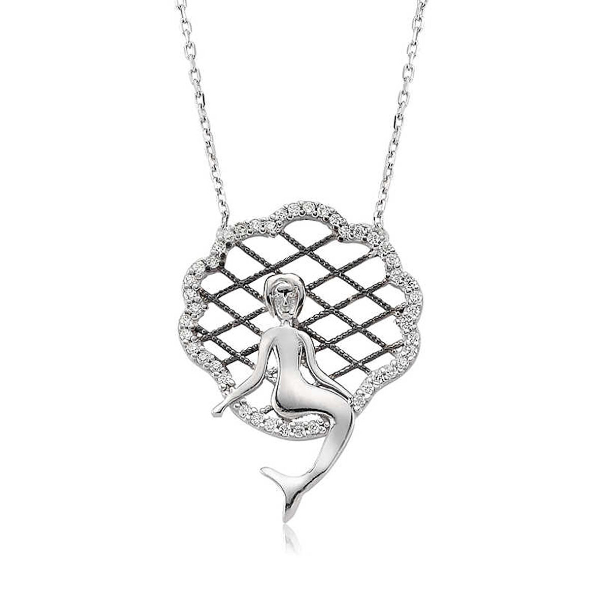 BlackCraft 925 Ayar Gümüş Deniz Kızı Kolye (BC-CA5890)
