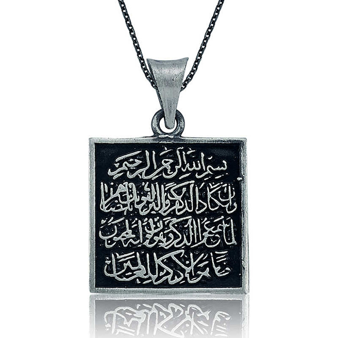 BlackCraft 925 Ayar Gümüş Nazar Duası Kadın Gümüş Kolye (BC-AE40A7)