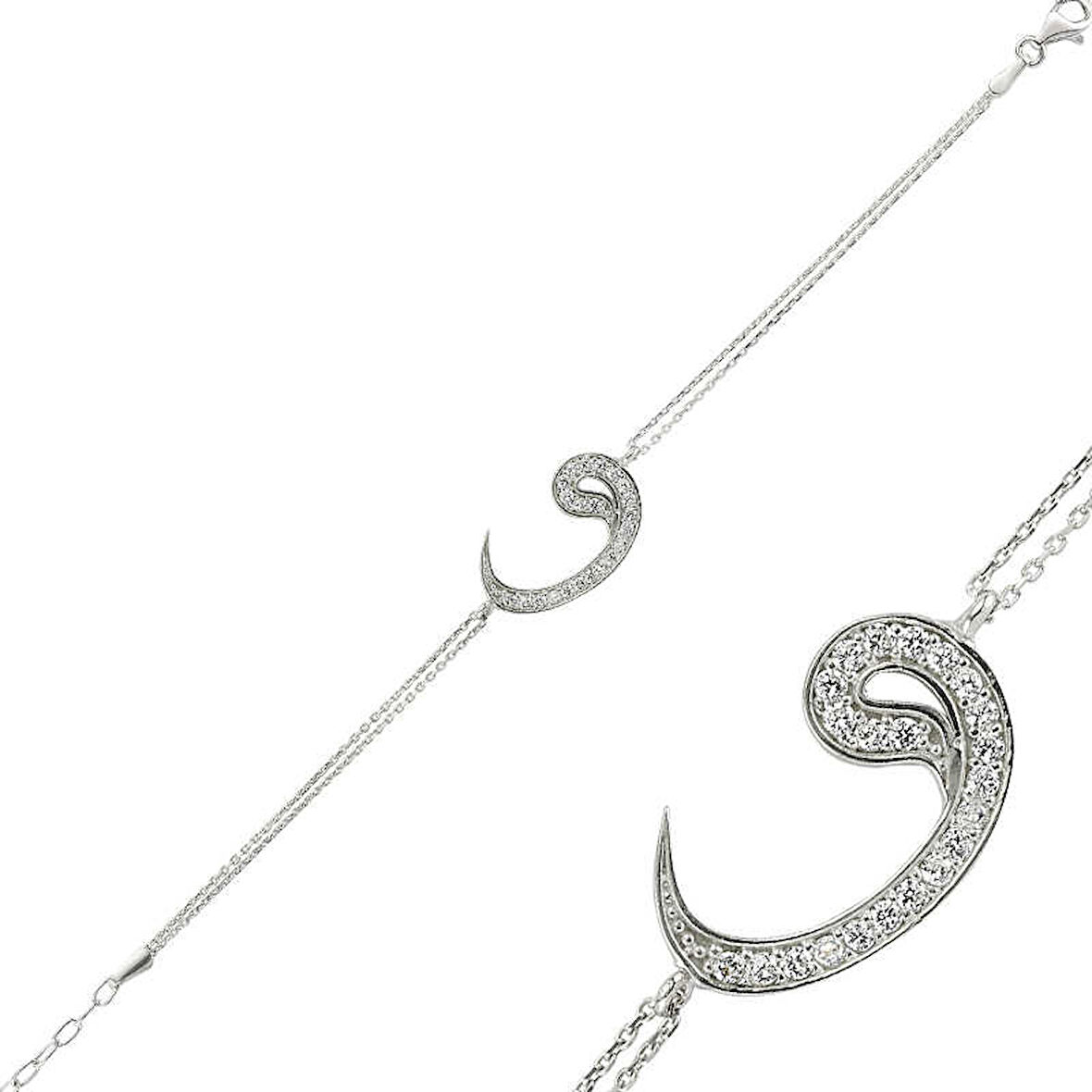 BlackCraft 925 Ayar Gümüş Vav Bileklik (BC-DE057B)