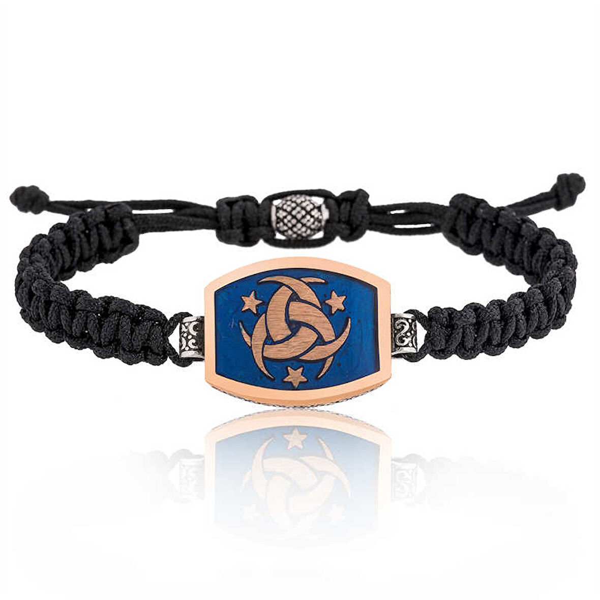 BlackCraft Gümüş Teşkilat-ı Mahsusa Makrome Erkek Bileklik (BC-ADC09E)