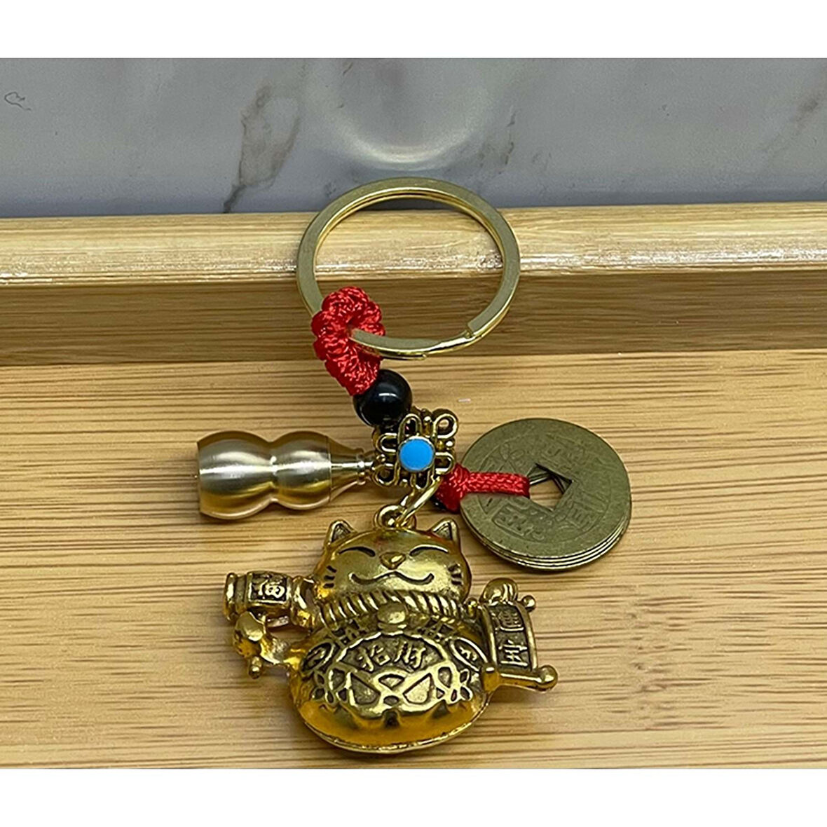 BlackCraft Metal Şans Ve Bereket Kedisi Anahtarlık (BC-8C81C0)