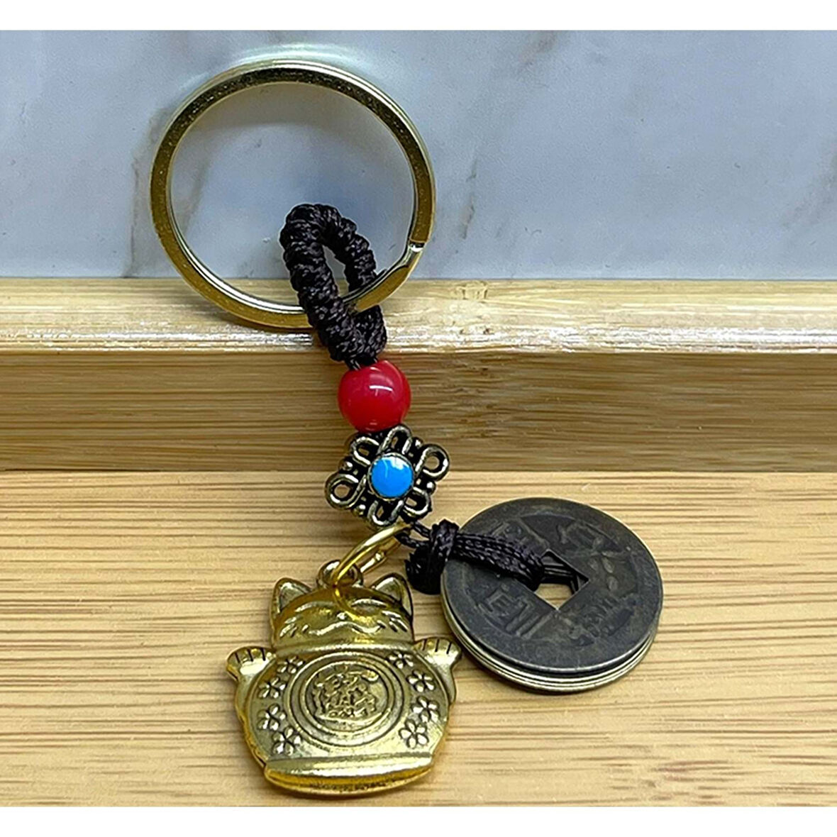 BlackCraft Metal Şans Ve Bereket Kedisi Anahtarlık (BC-8C81C0)