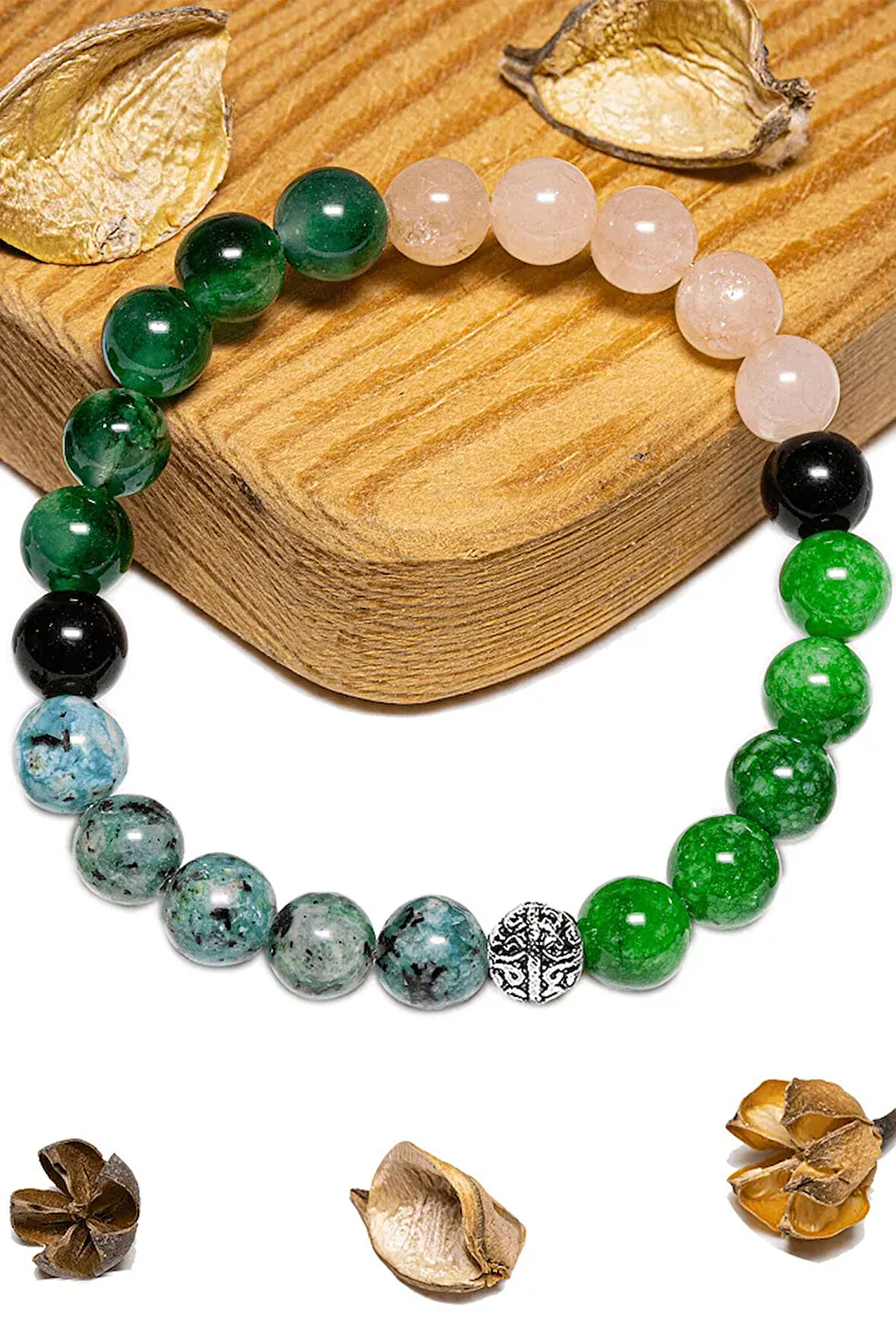 Sertifikalı Boğa Burcu Doğal Taş Bileklik - Gümüş Aparatlı