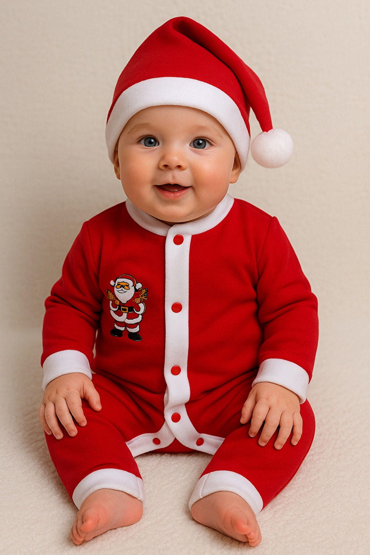 KIZ ERKEK BEBEK YILBAŞI NOEL TEMALI TULUM ŞAPKA TAKIMI