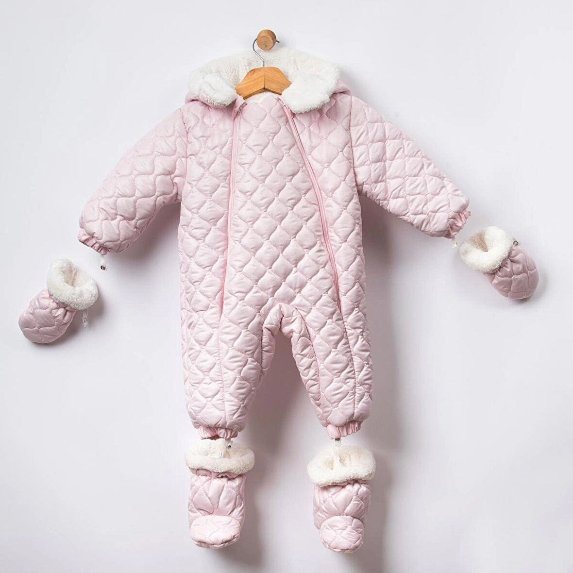 KIZ BEBEK ELDİVENLİ PATİKLİ ASTRONOT TULUM