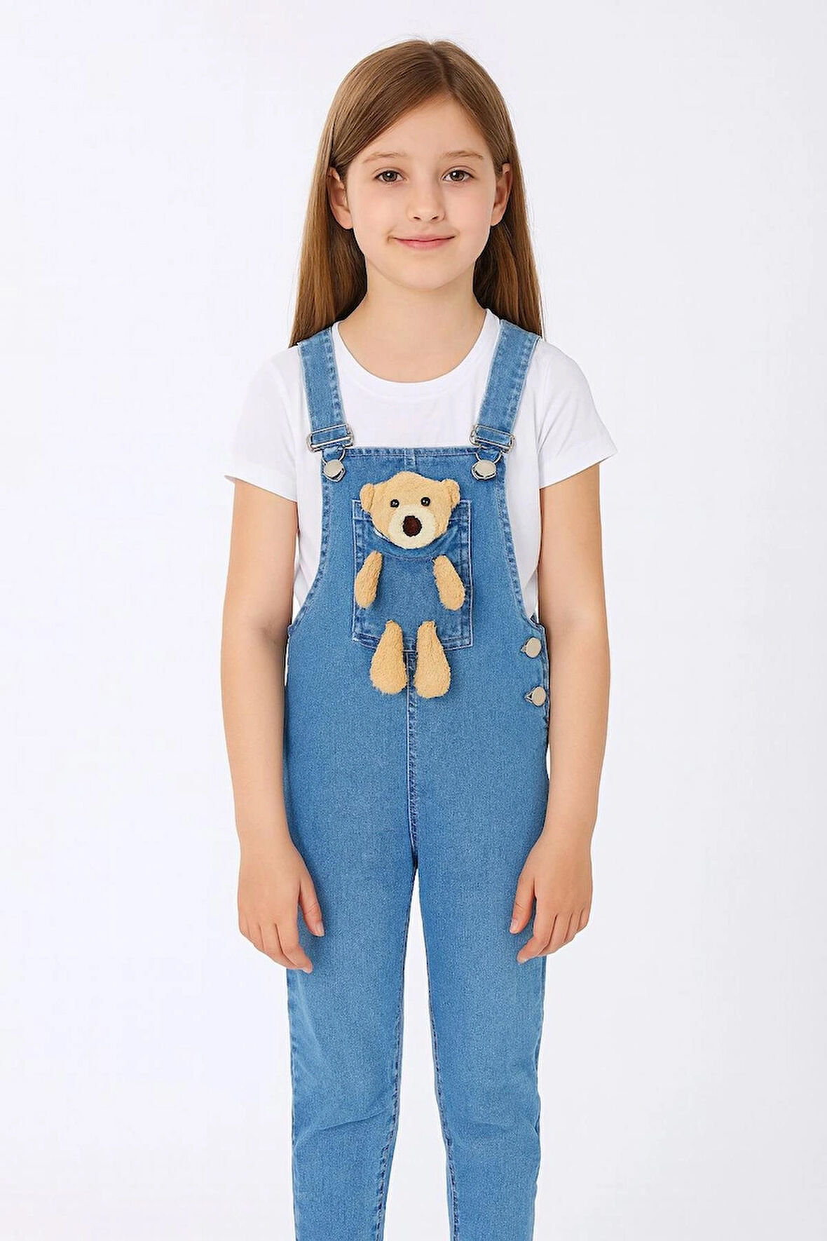 OYUNCAK AYICIKLI KOT , JEAN , DENİM ÇOCUK SALOPET