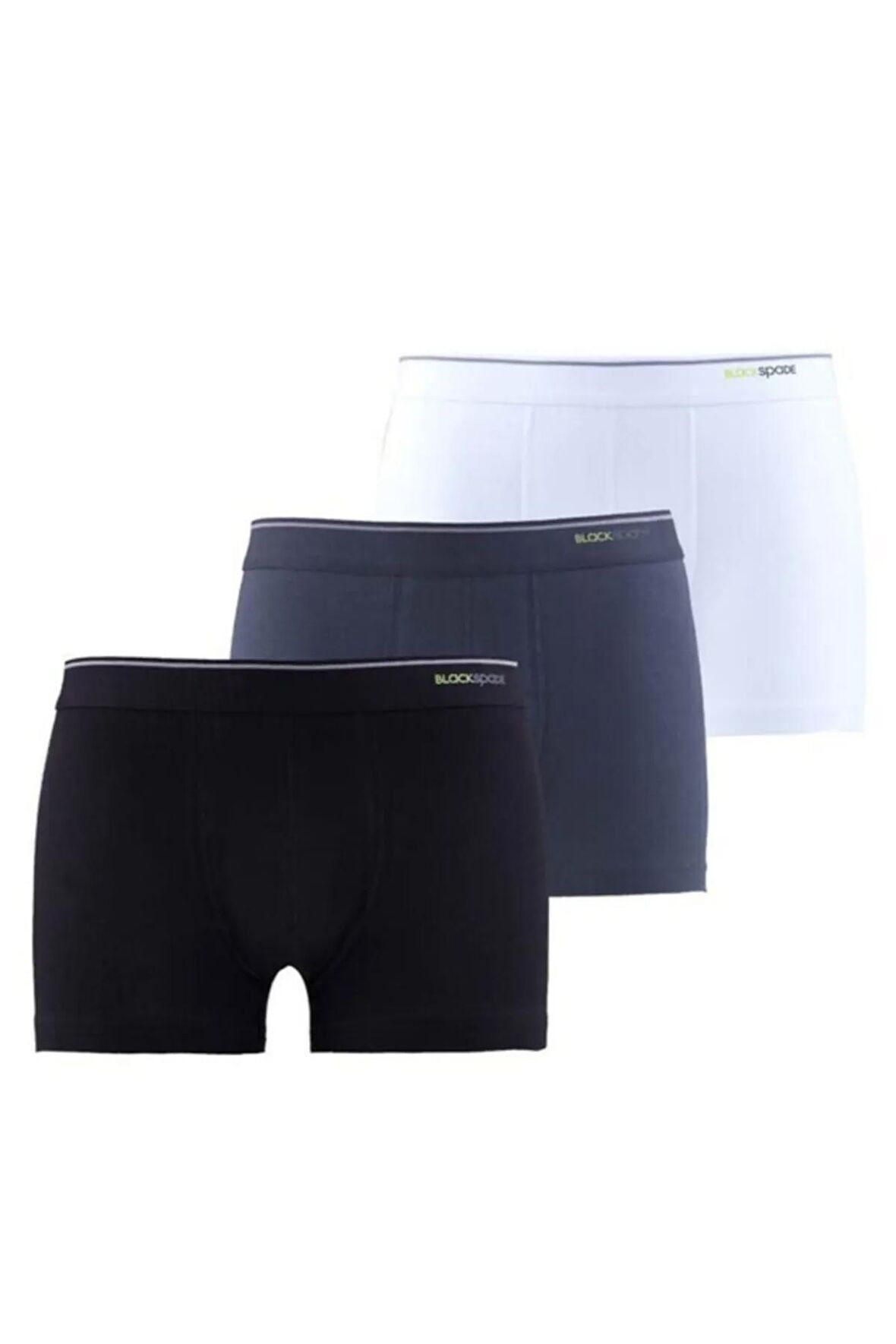 Blackspade Erkek Siyah Beyaz Antrasit 3'lü Boxer
