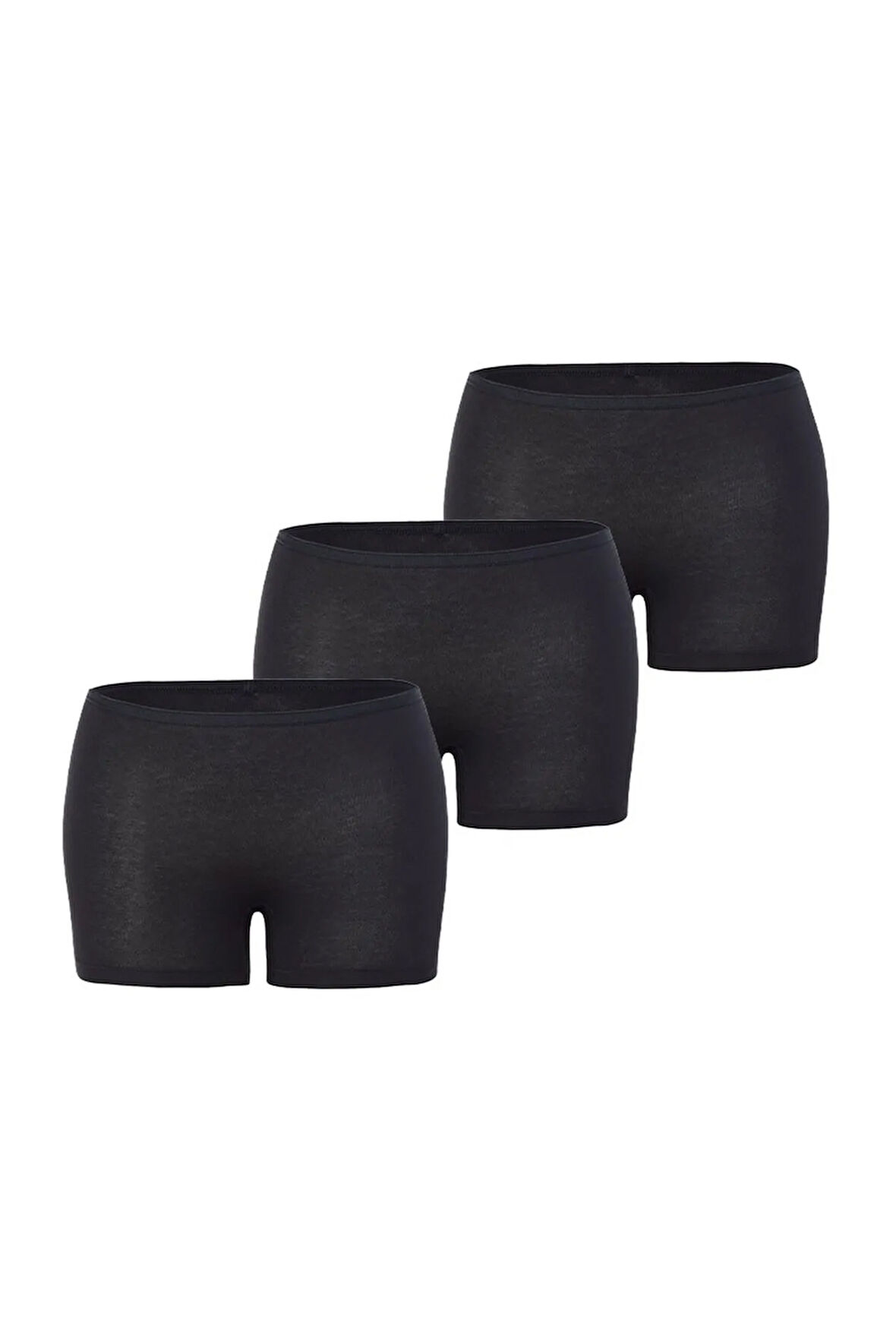 BS1571 Kadın Siyah  Boxer 3'lü Paket Essential