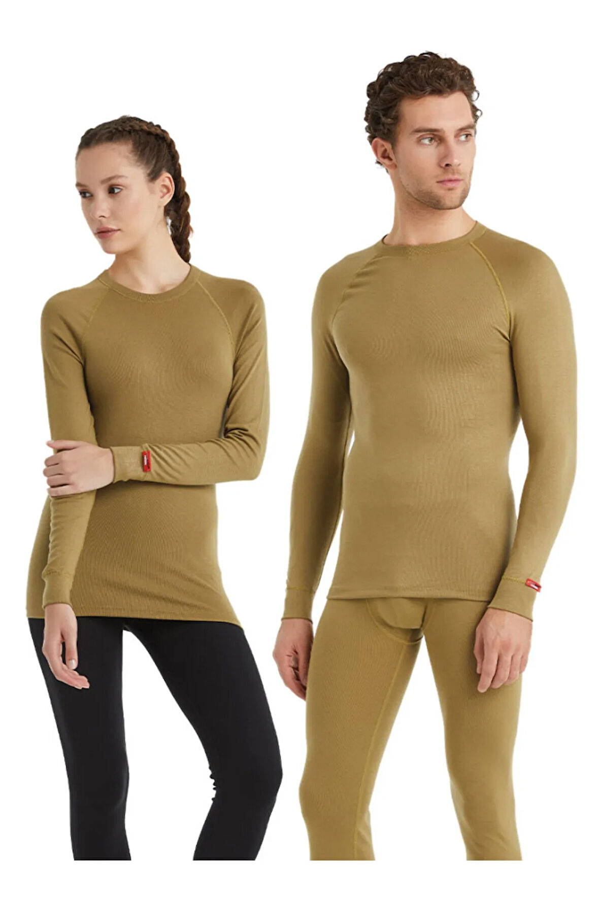 Blackspade BS9259  Bej Unisex Termal Yuvarlak Yaka Uzun Kol Tişört 2. Seviye