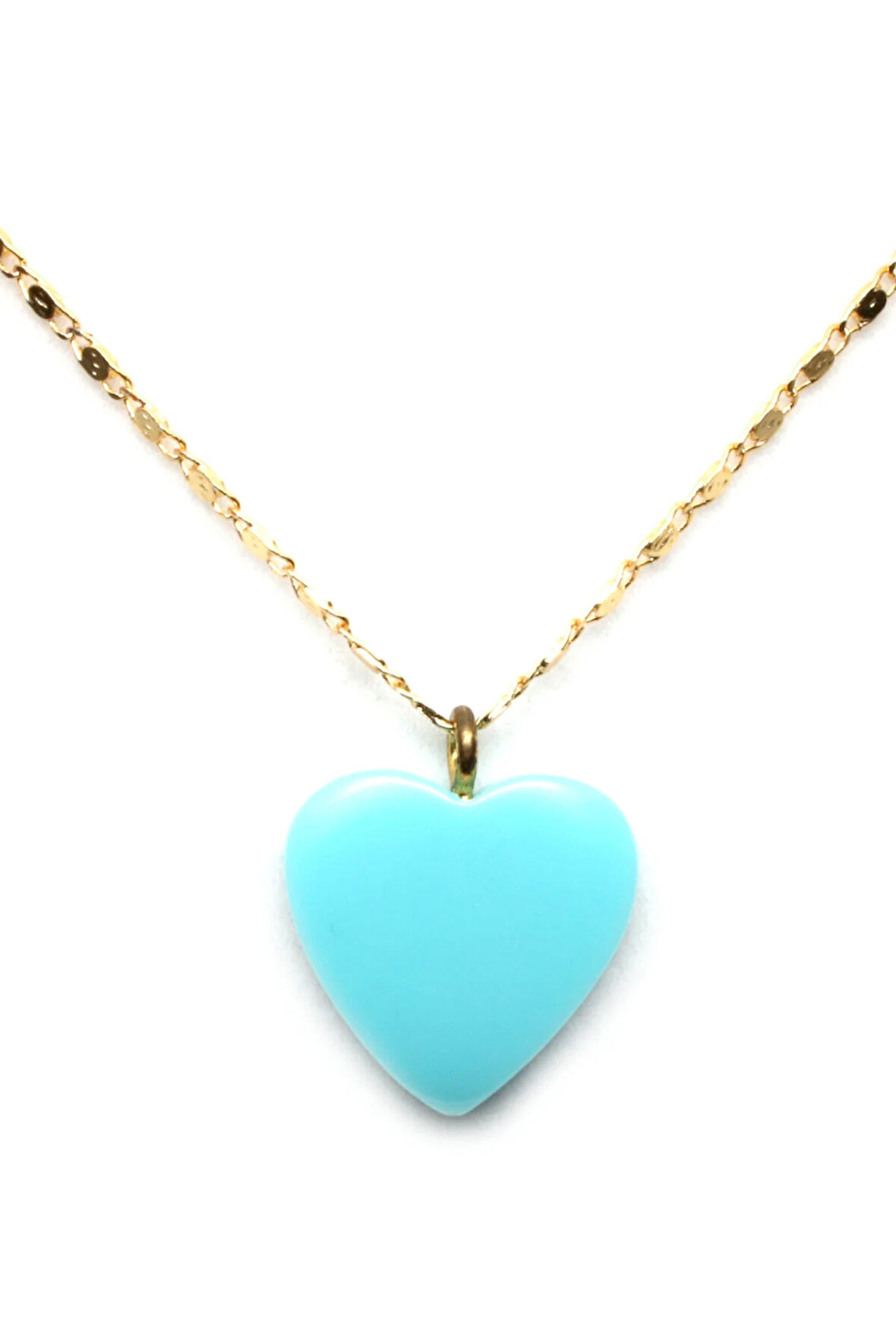 Turkuaz Kalp Kolye