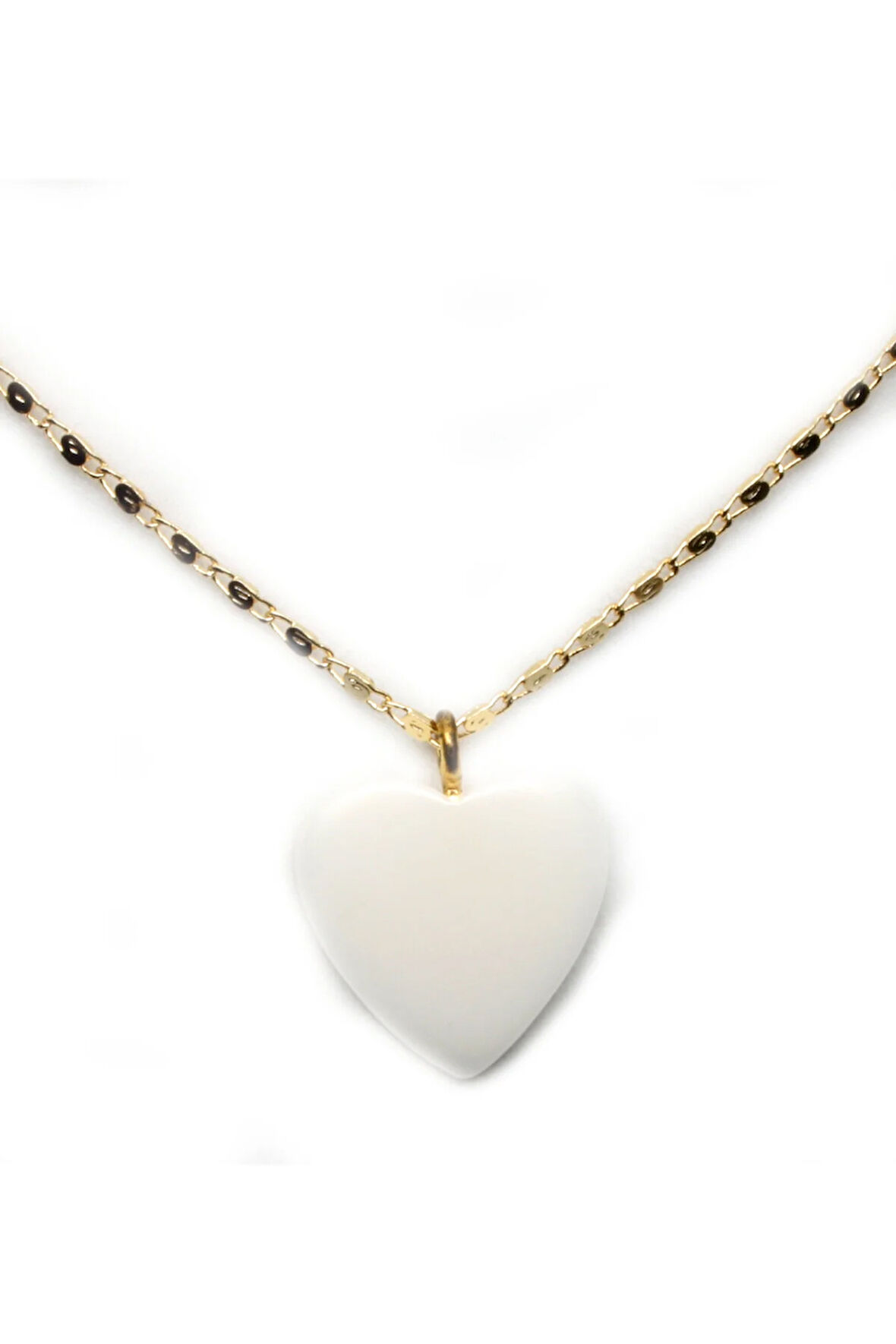 Beyaz Kalp Kolye