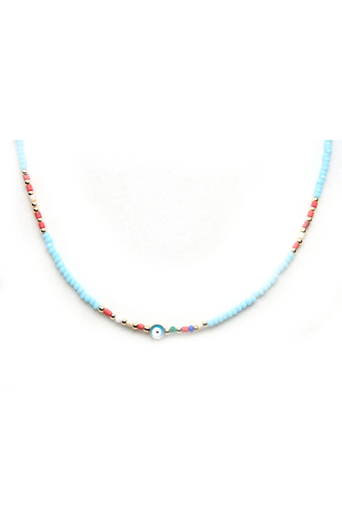 Turkuaz Boncuk Kolye
