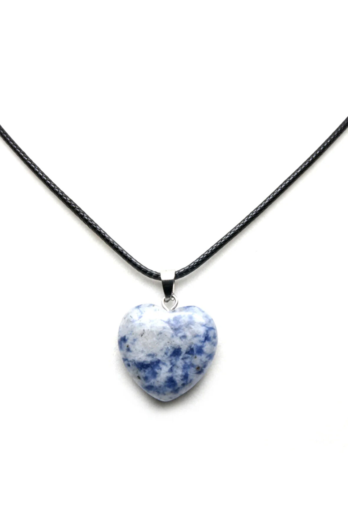 Sodalit Kalp Kolye