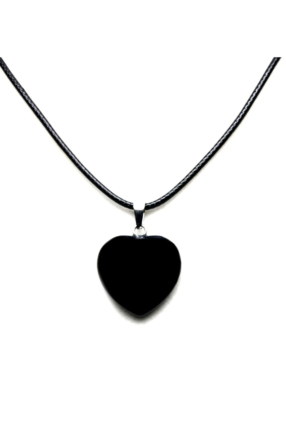 Siyah Kalp Kolye