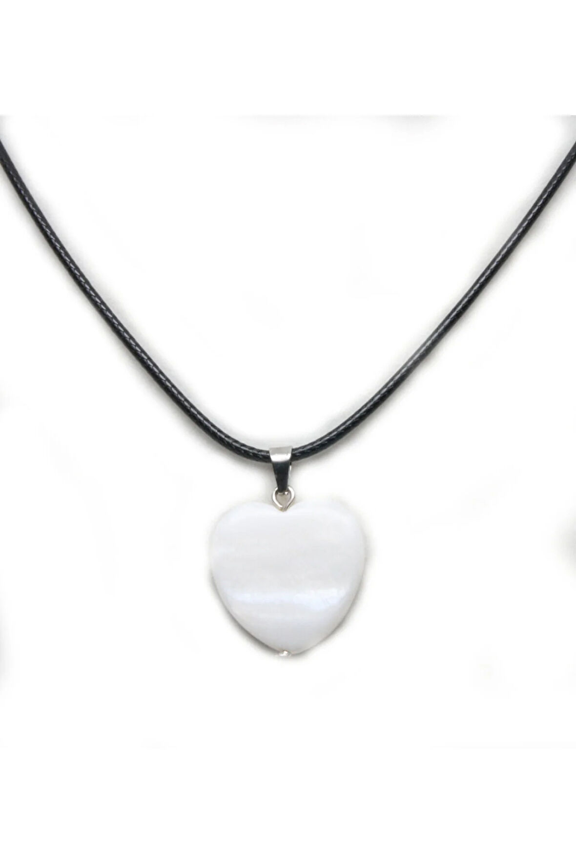 Beyaz Kalp Kolye