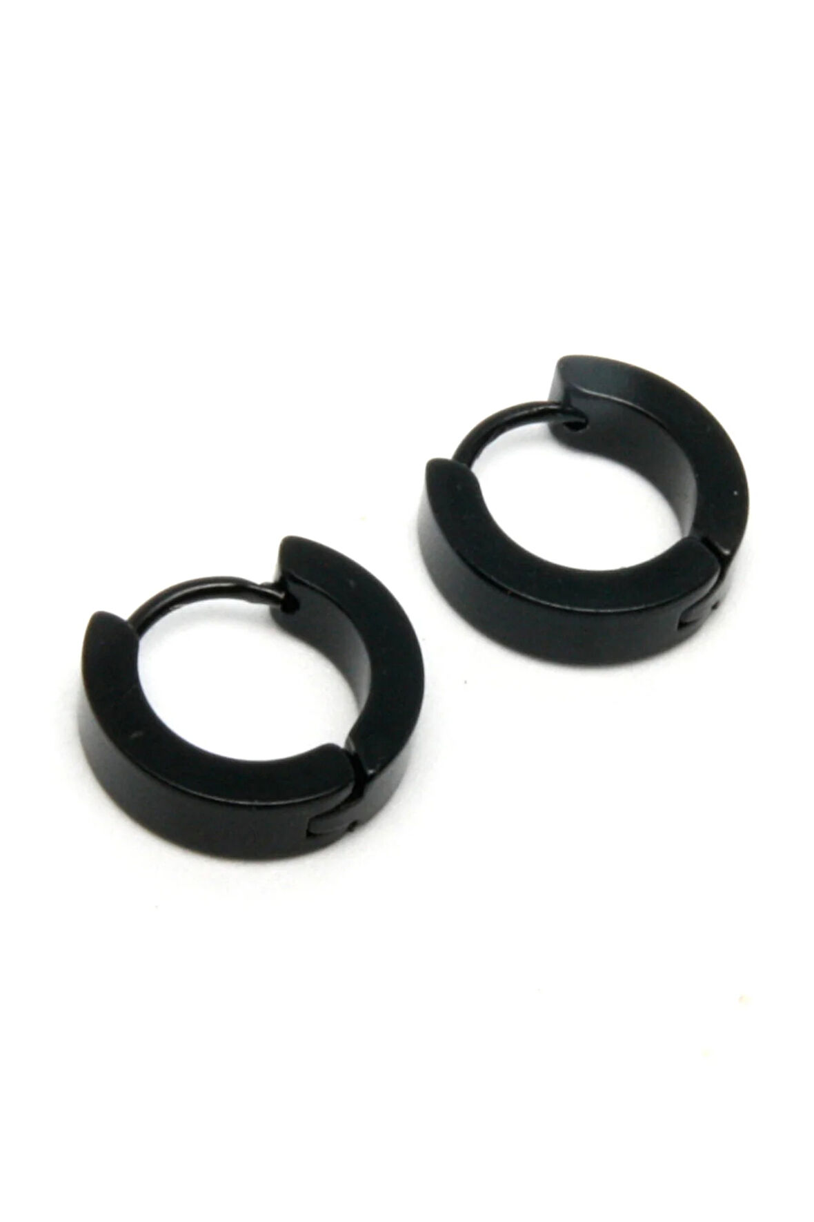 Siyah Çelik Erkek Küpe