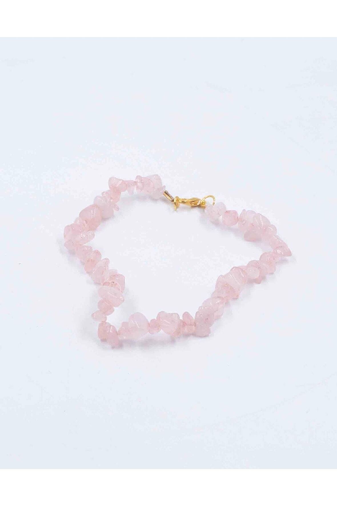Pembe Kuvars Kırık Taş Bileklik