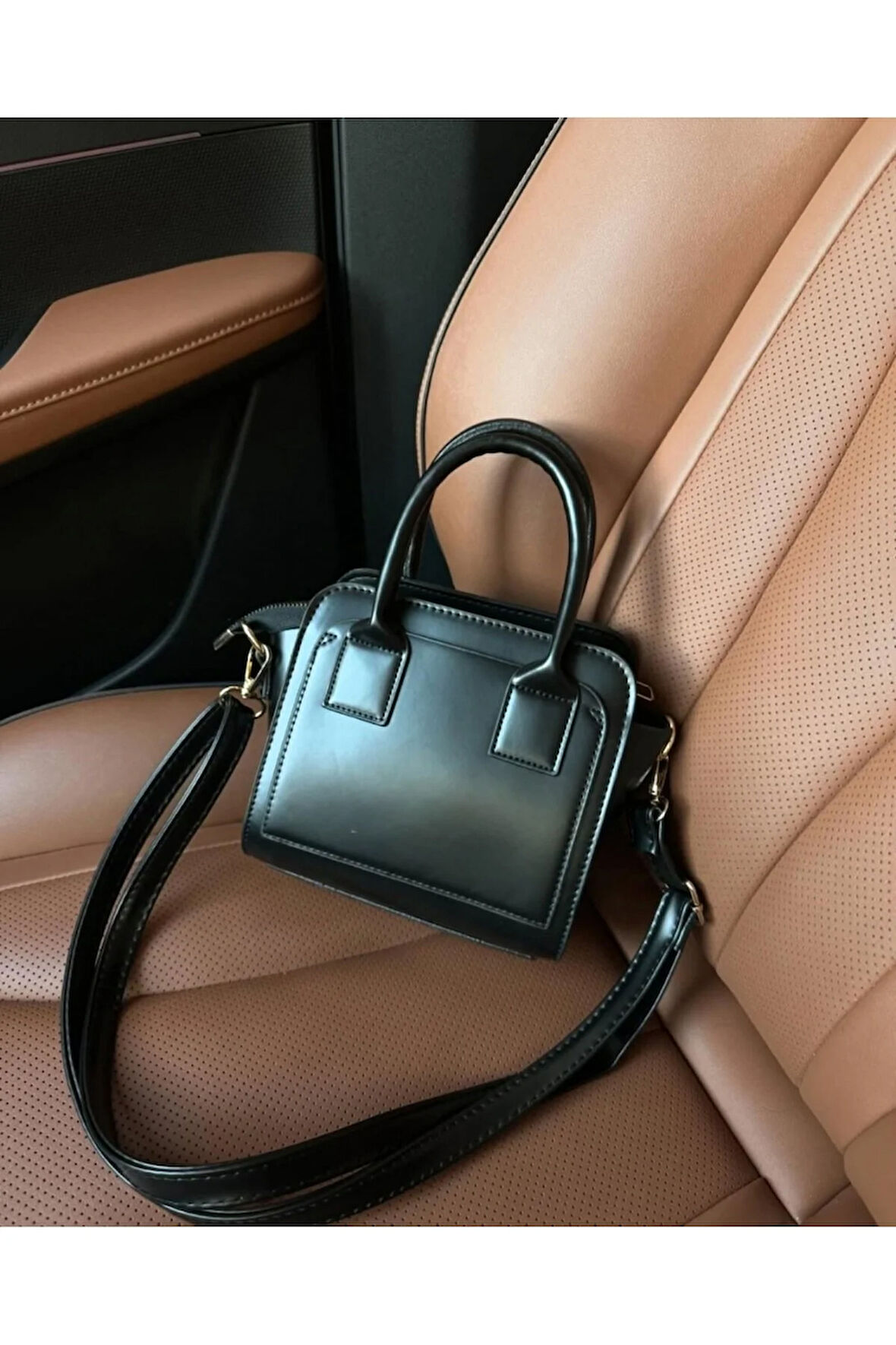 Siyah Uzun Askılı Mini Çanta