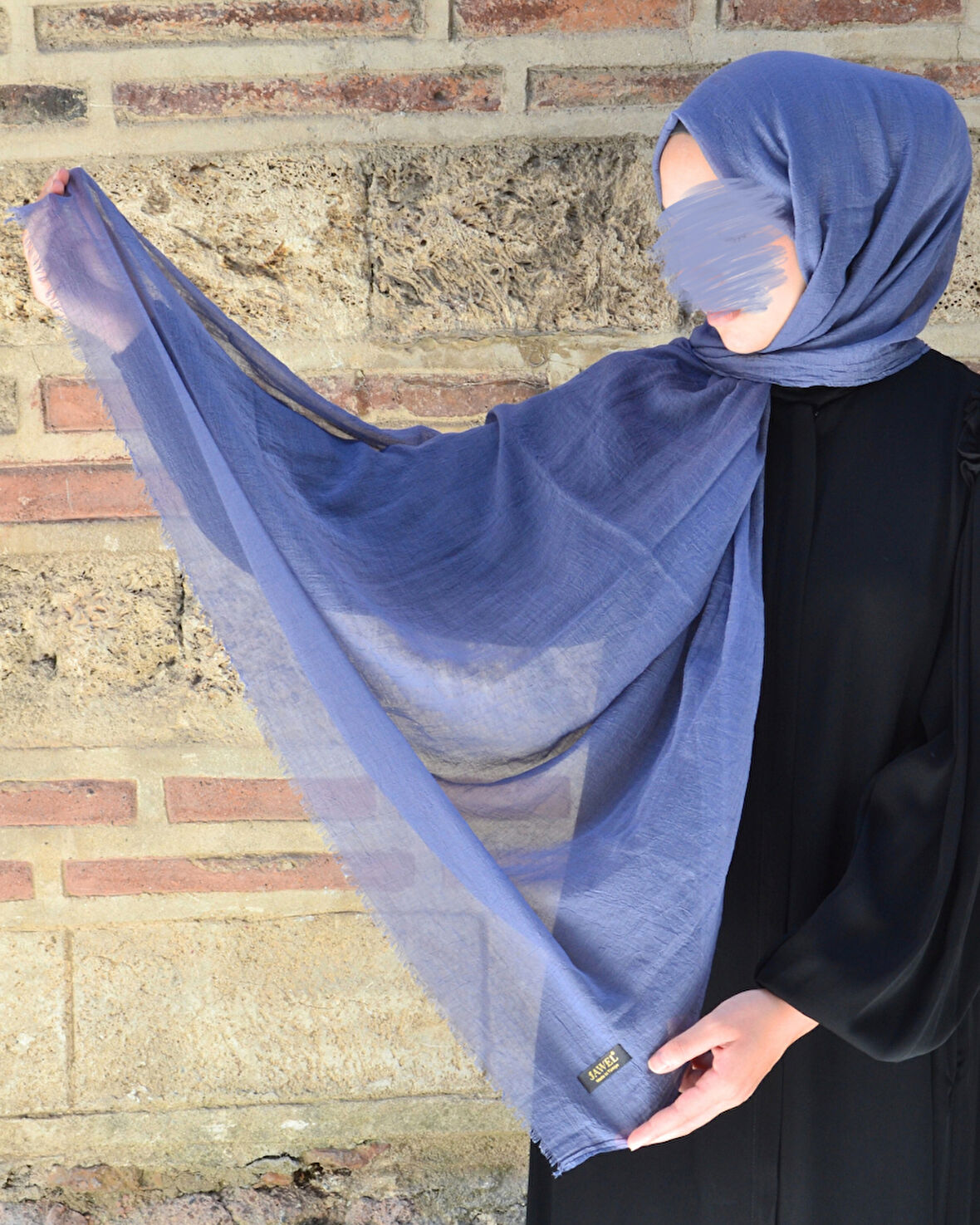 Konfor Bambu Şal İndigo – Tok Duruşlu, Kaymaz