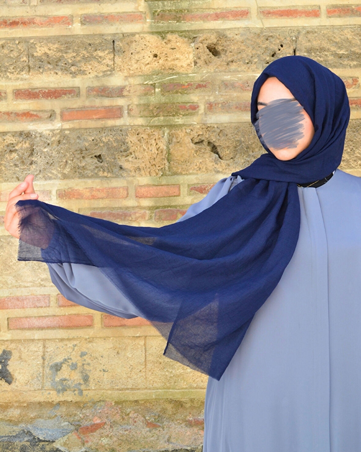 Konfor Bambu Şal Lacivert– Tok Duruşlu, Kaymaz