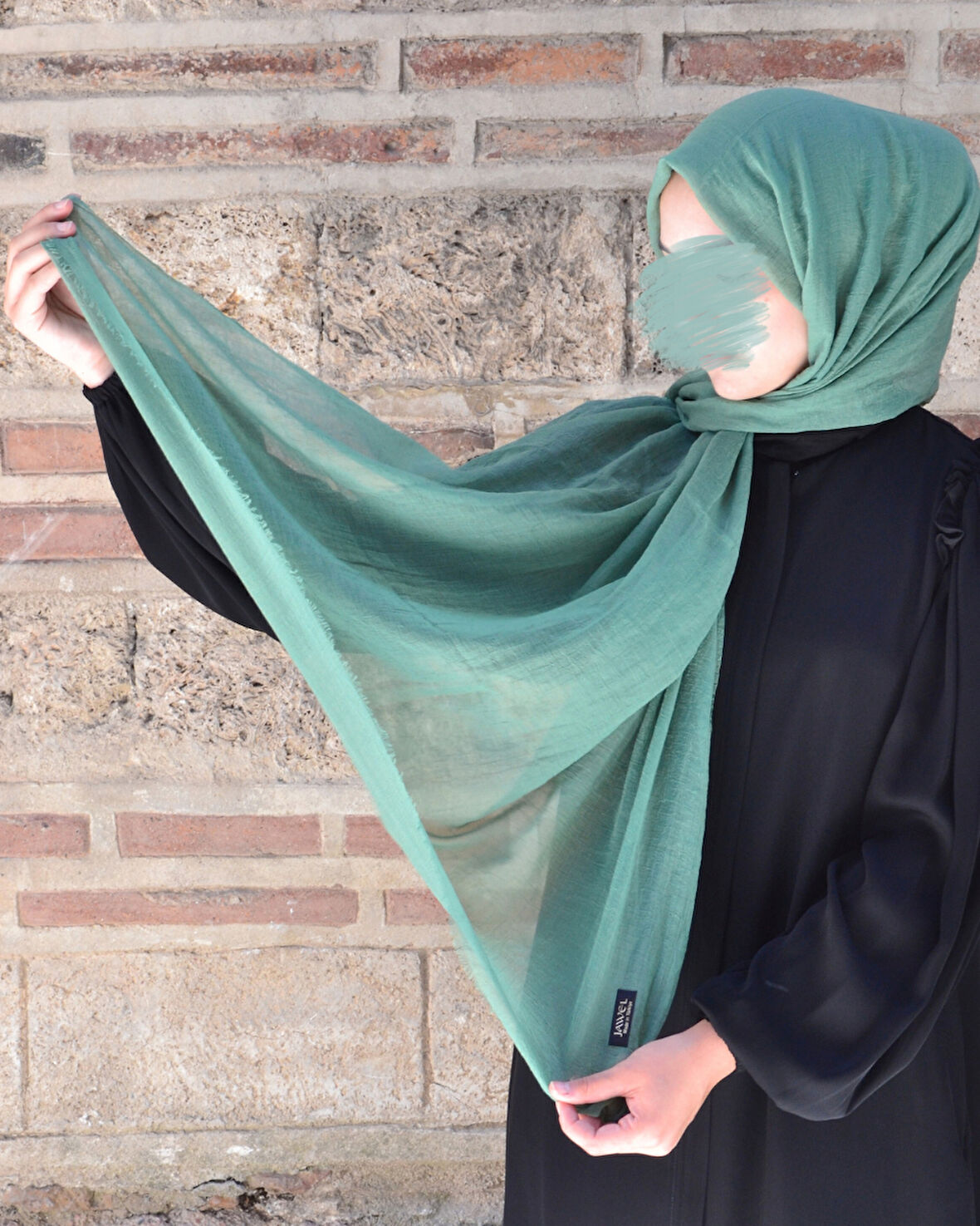 Konfor Bambu Şal Yeşil Tok Duruşlu, Kaymaz